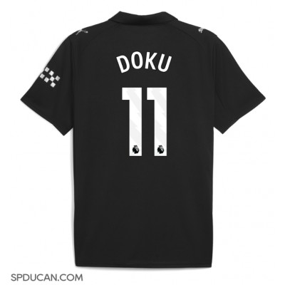 Muški Nogometni Dres Manchester City Jeremy Doku #11 Gostujuci 2025-26 Kratak Rukav Muški Nogometni Dres Manchester City Jeremy Doku #11 Gostujuci 2025-26 Kratak Rukav